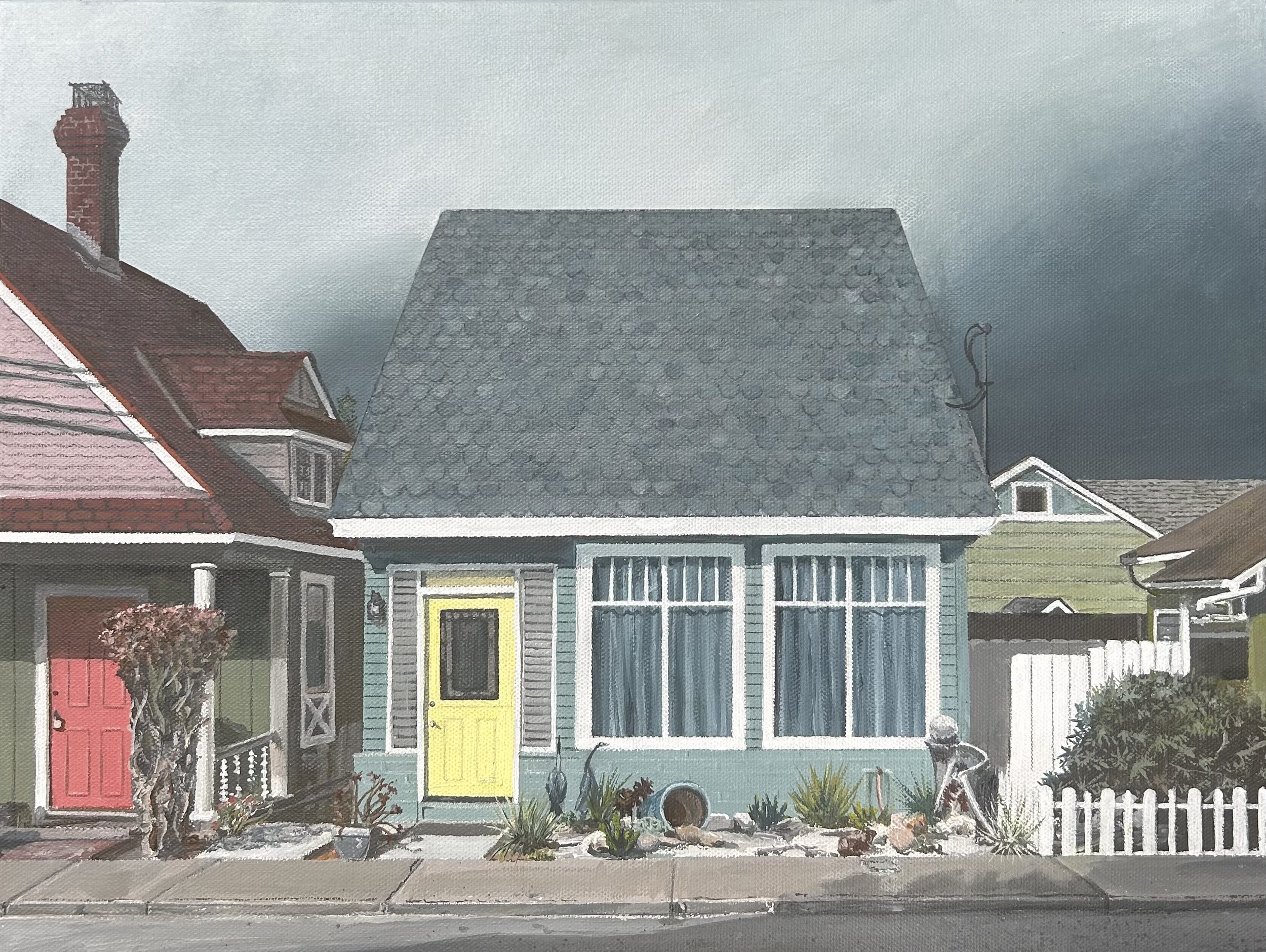 Yellow Door, Pacific Grove. 14x18"