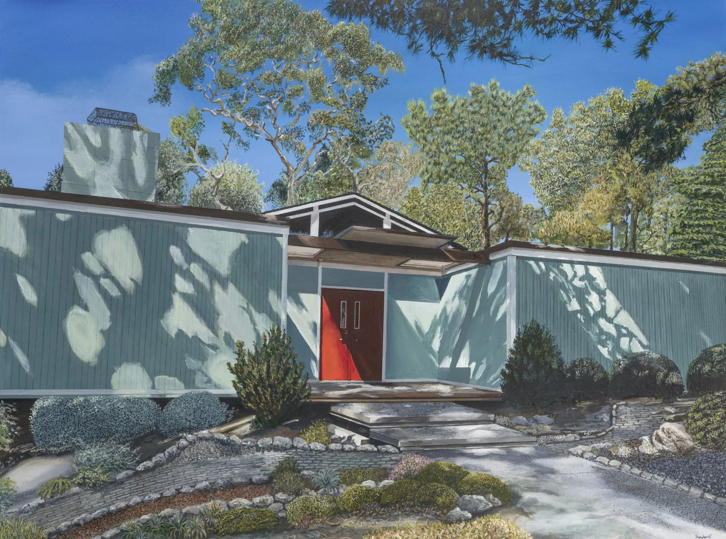 Mid-Century Modern on Ridge Road,
Acrylic, 36x48"