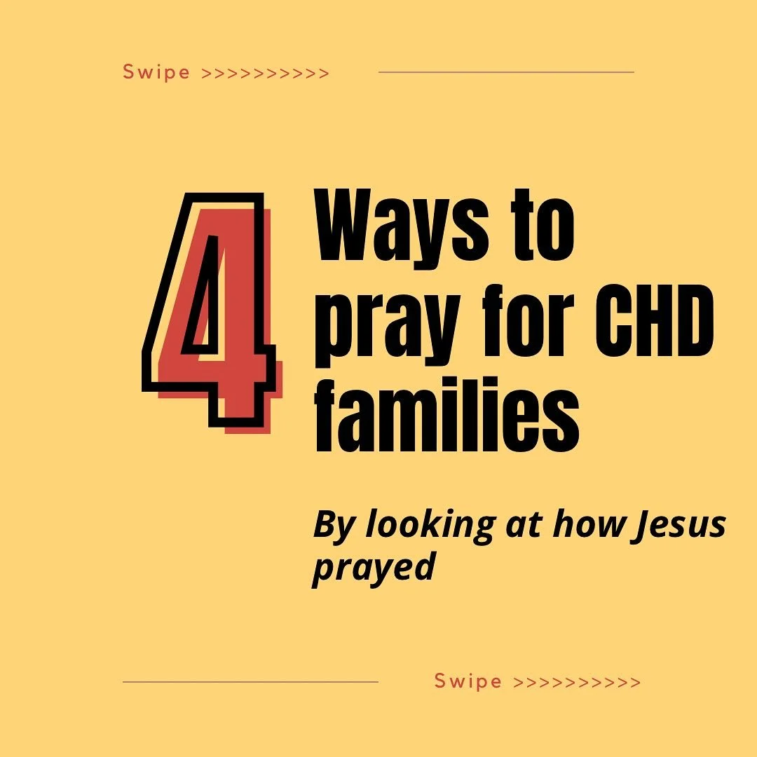 Struggling to know how to pray for a CHD family? 

Lets look at the One who set no better example! 

We can learn a lot about how to pray by looking at how Jesus prayed. 

CHD families, how did you guide others on how to pray for your family?? 

Comm