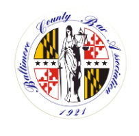 Seal of the Baltimore County, Maryland featuring a statue in the center, with a shield divided into four sections, stars, and crosses, surrounded by the text 'Baltimore County, Maryland' and the year 1921.