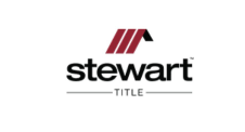 Stewart Title logo with the company name and a stylized red and black graphic.