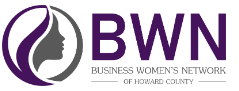Business Women's Network (BWN) logo featuring a stylized woman's face and purple text.