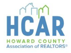 HCAR Howard County Association of Realtors logo with stylized cityscape above the text