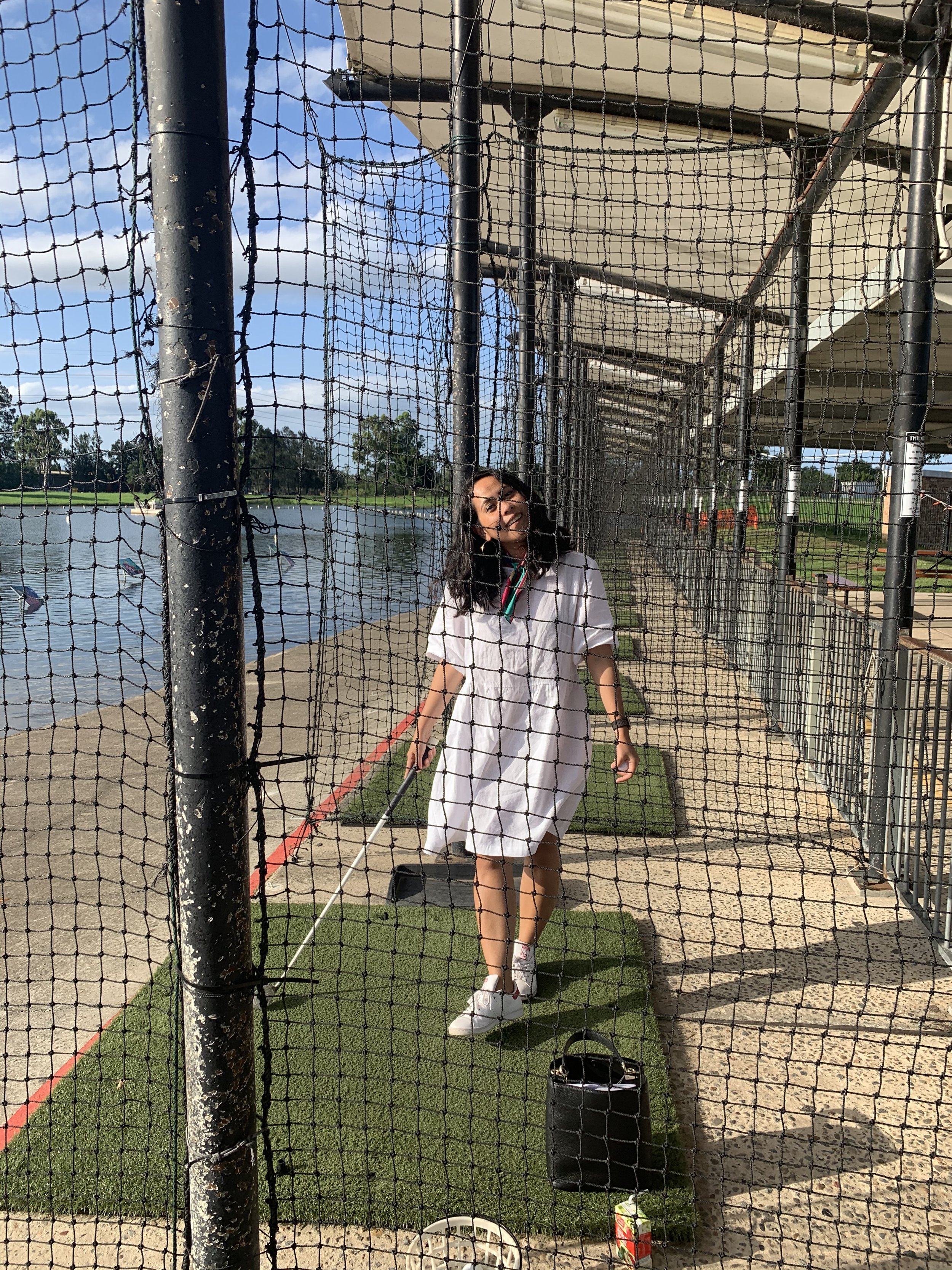Our first date was on Valentines' Day in 2018 at Aqua Golf. Jen had no idea what it was.