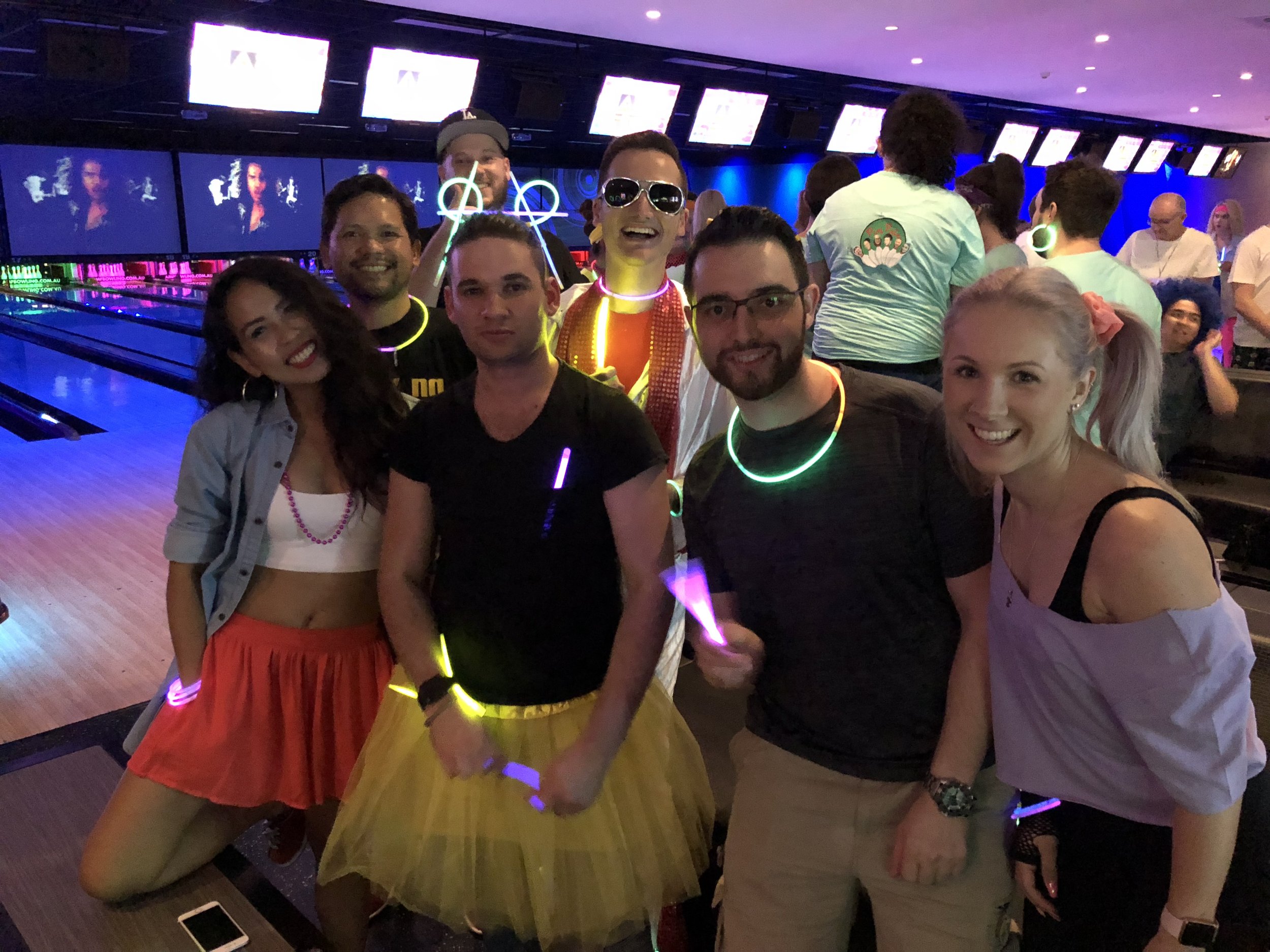 The first time we ever hung out together—at an Apple year-end event. Jen thought he looked ridiculous wearing the tutu, but Dylan does what Dylan does and that's what it is. Haha.