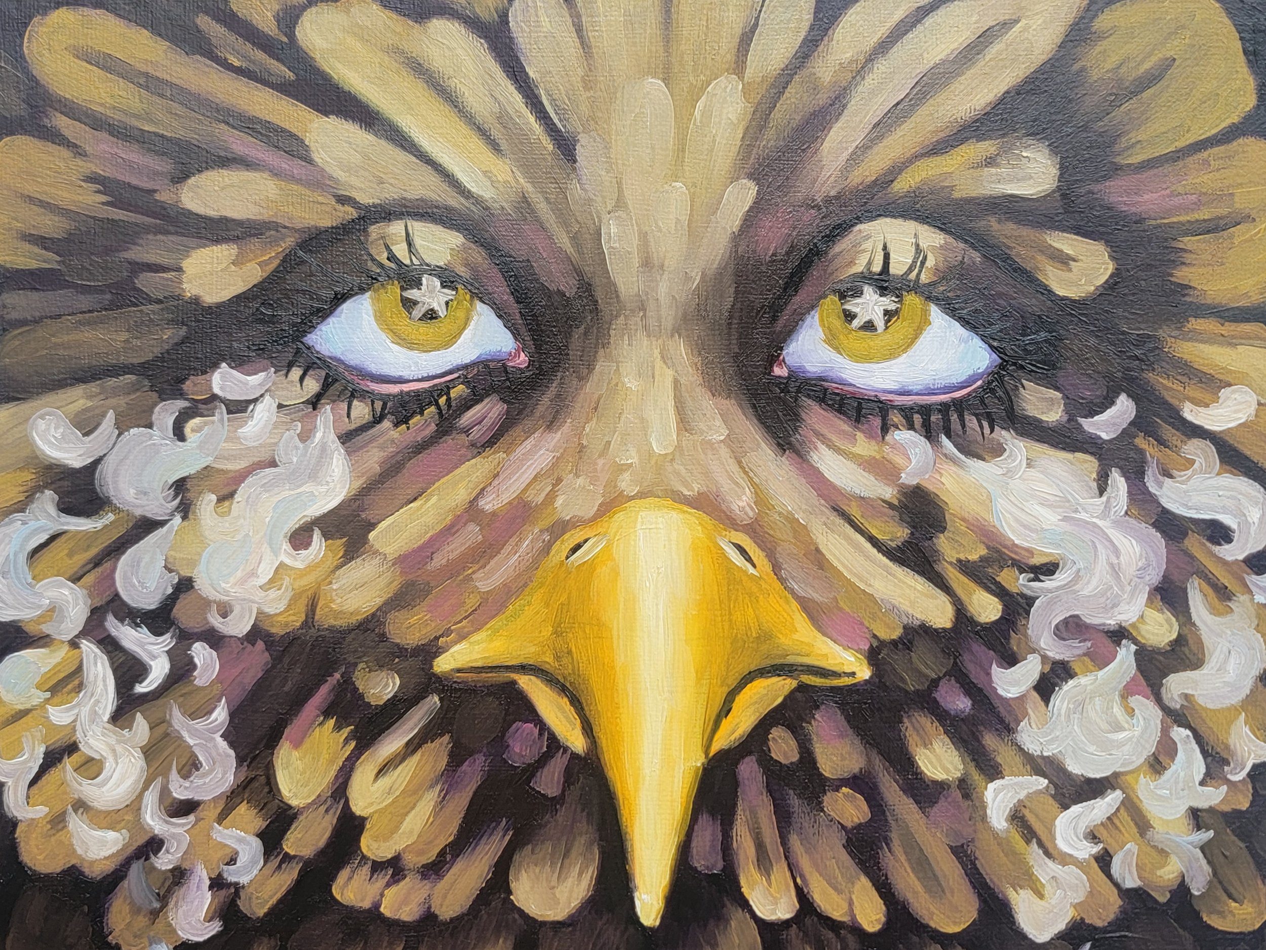 Taking Flight, Acrylic, oil on canvas, 2025