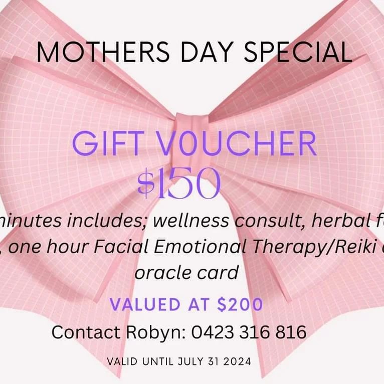 Special offer for this Mother's Day. #mothersday #reiki #byronbay #newbrightonbeach #womensupportingwomen #womeninbusiness #health #gratitude #healinghands #facialemotionaltherapy