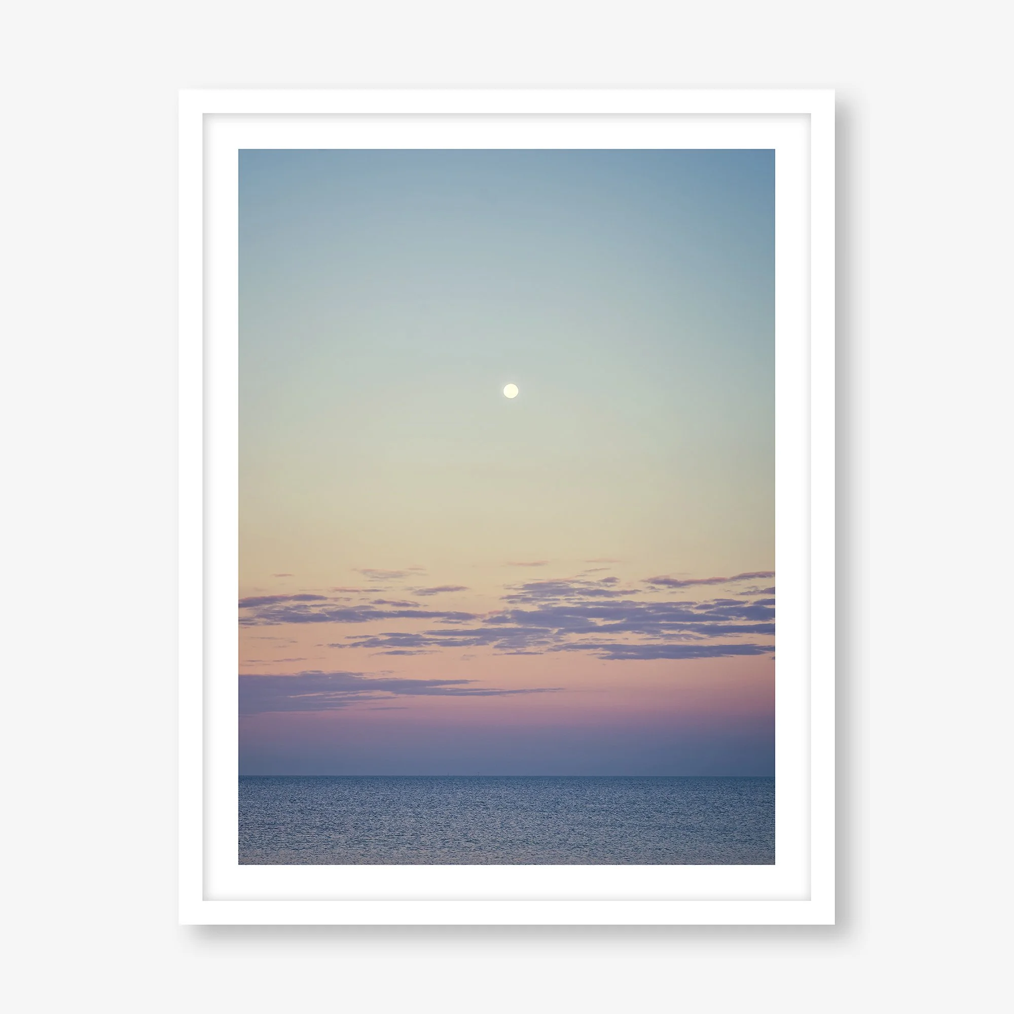 FULL MOON; DAWN SKY