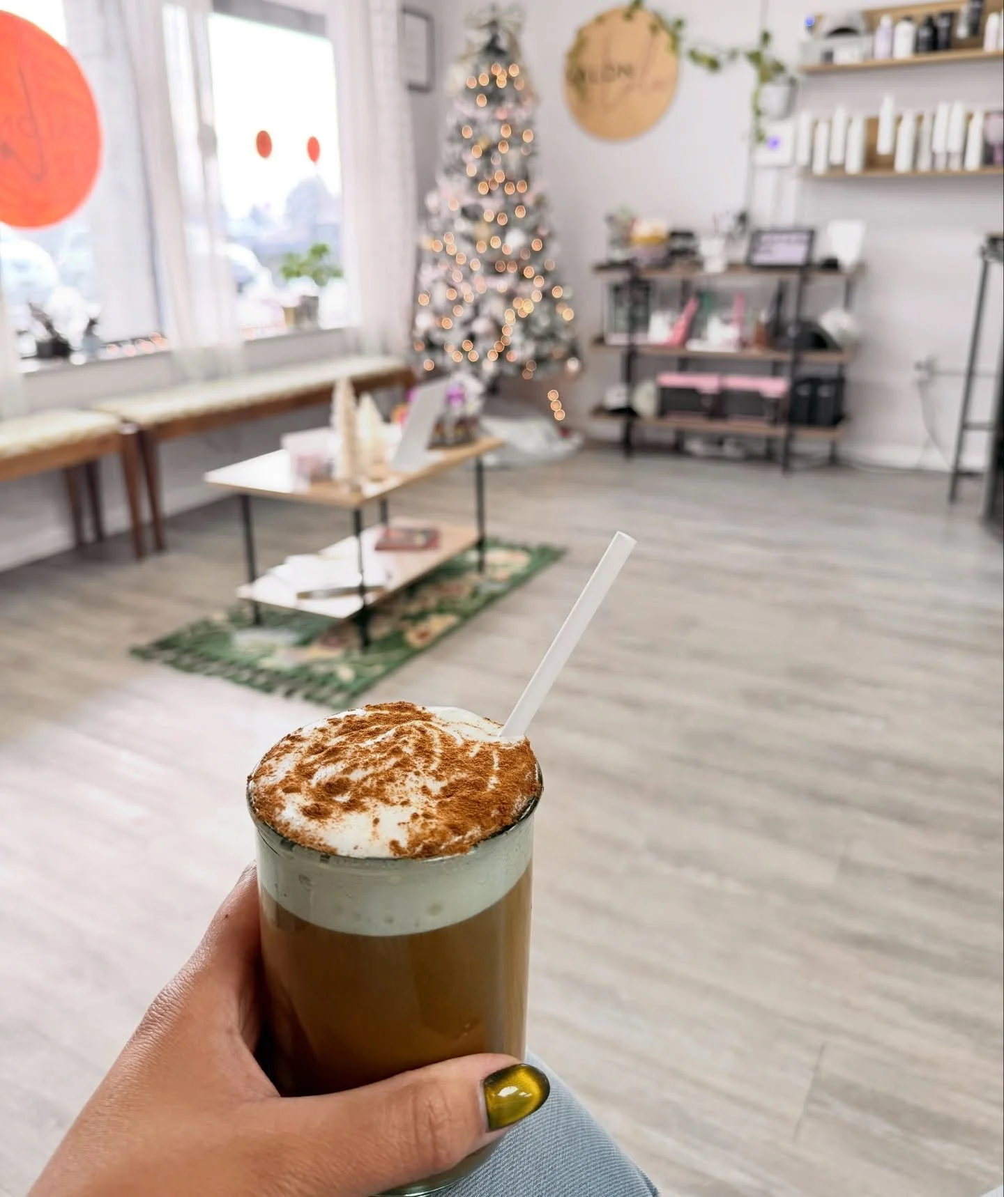 Just a little seasonal sip waiting for you at your next appointment🤍