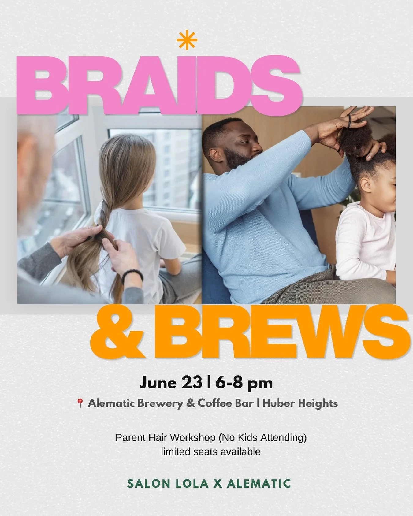 Ever wish you knew how to actually do your child&rsquo;s hair? 🫶

Join us for a hands-on workshop where we&rsquo;ll teach you a simple, everyday style you can confidently recreate at home. You&rsquo;ll practice on a mannequin (not your child) with g