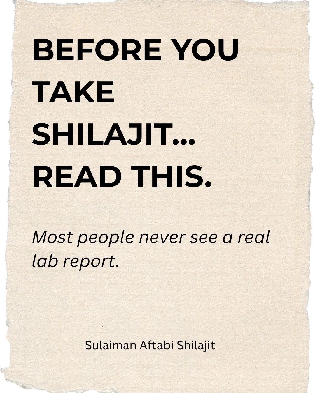 Shilajit is a powerful natural substance &mdash; but only when it&rsquo;s properly sourced and tested.

Because it forms in mineral-rich mountain environments, contamination is possible if shortcuts are taken during harvesting or processing. That&rsq