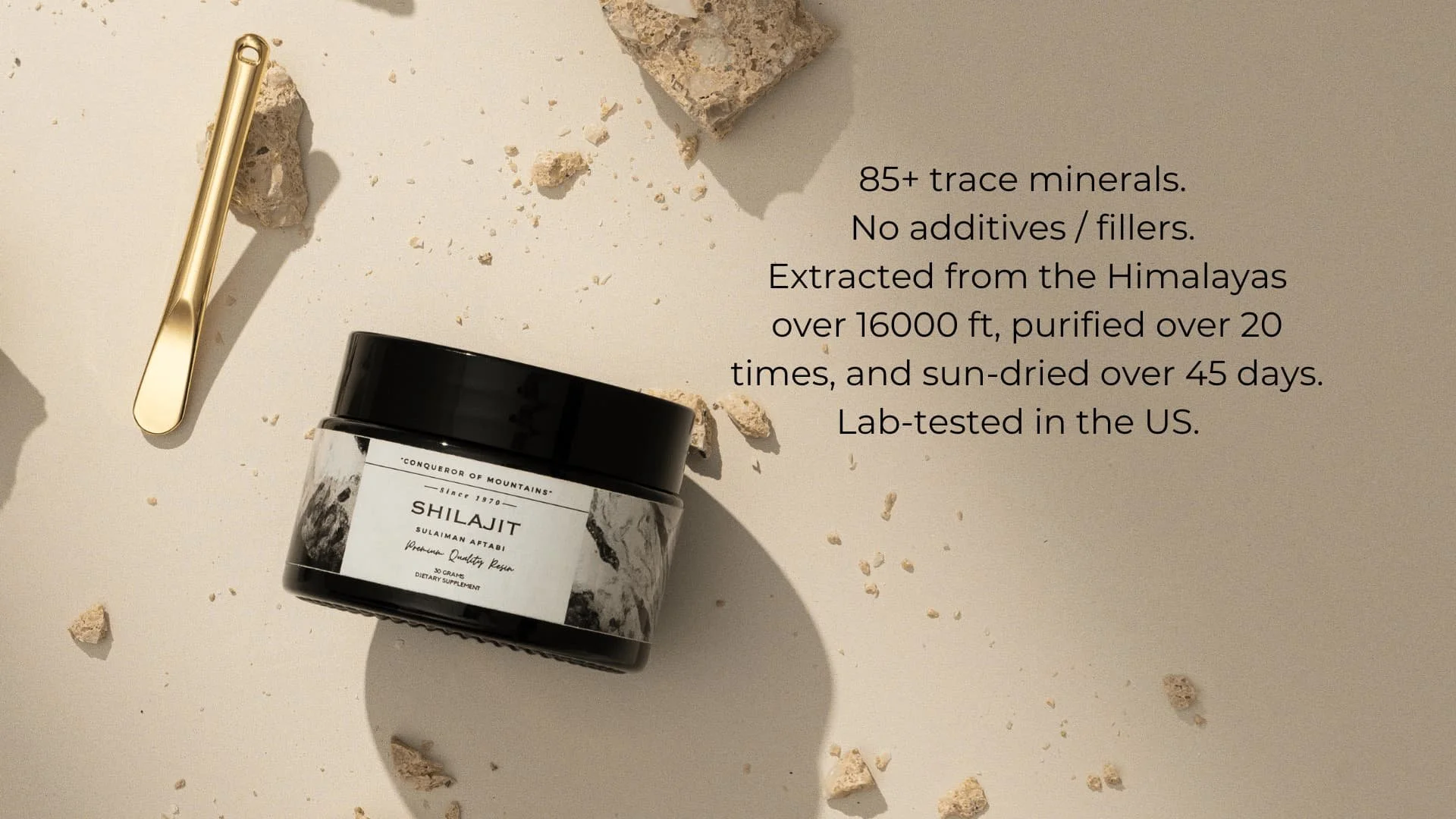 Best Shilajit with 85+ Trace Minerals that are essential for the body.