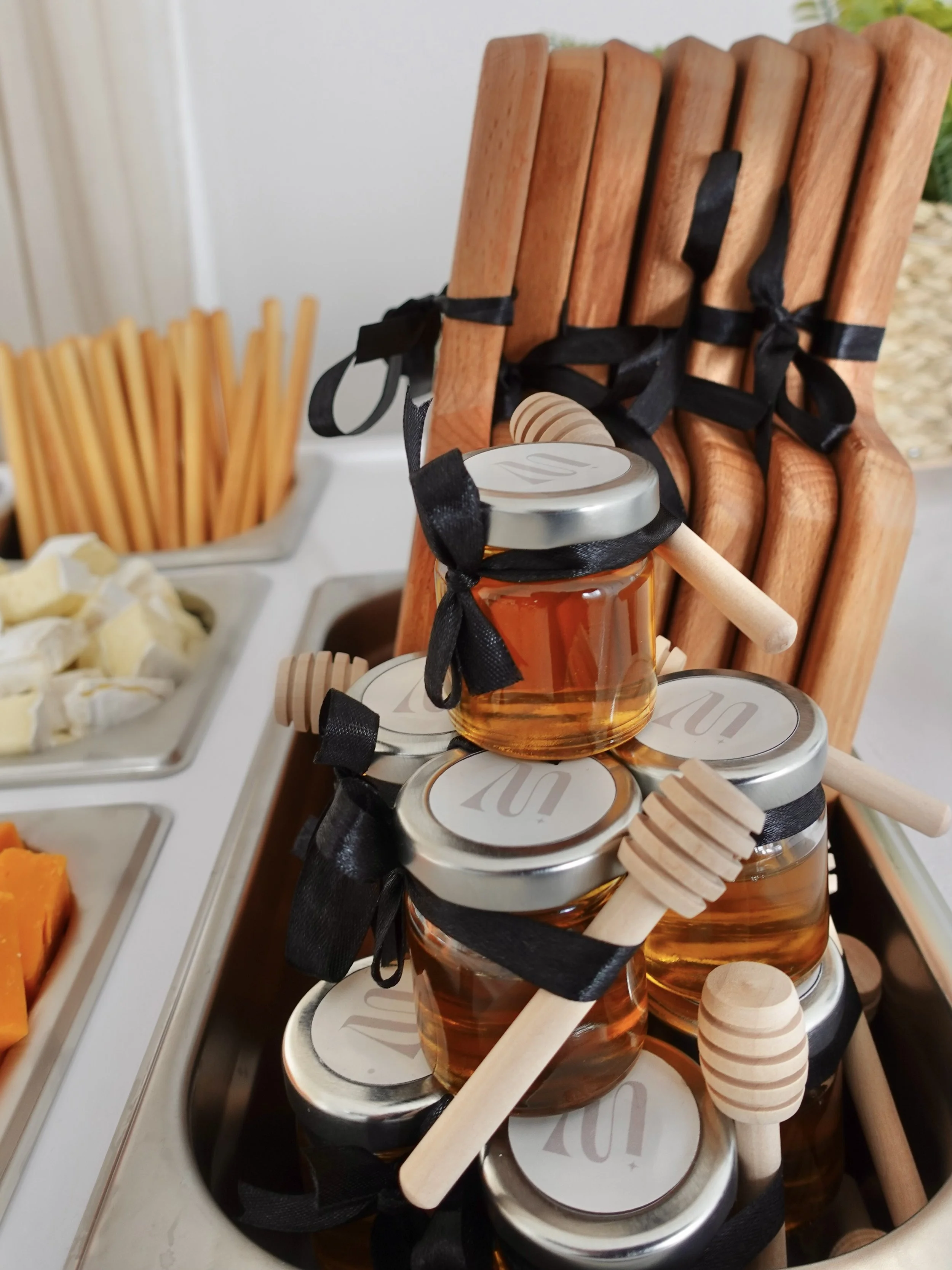 Mouthwatering selection of cured meats on our charcuterie cart, perfect for any cheese lover.