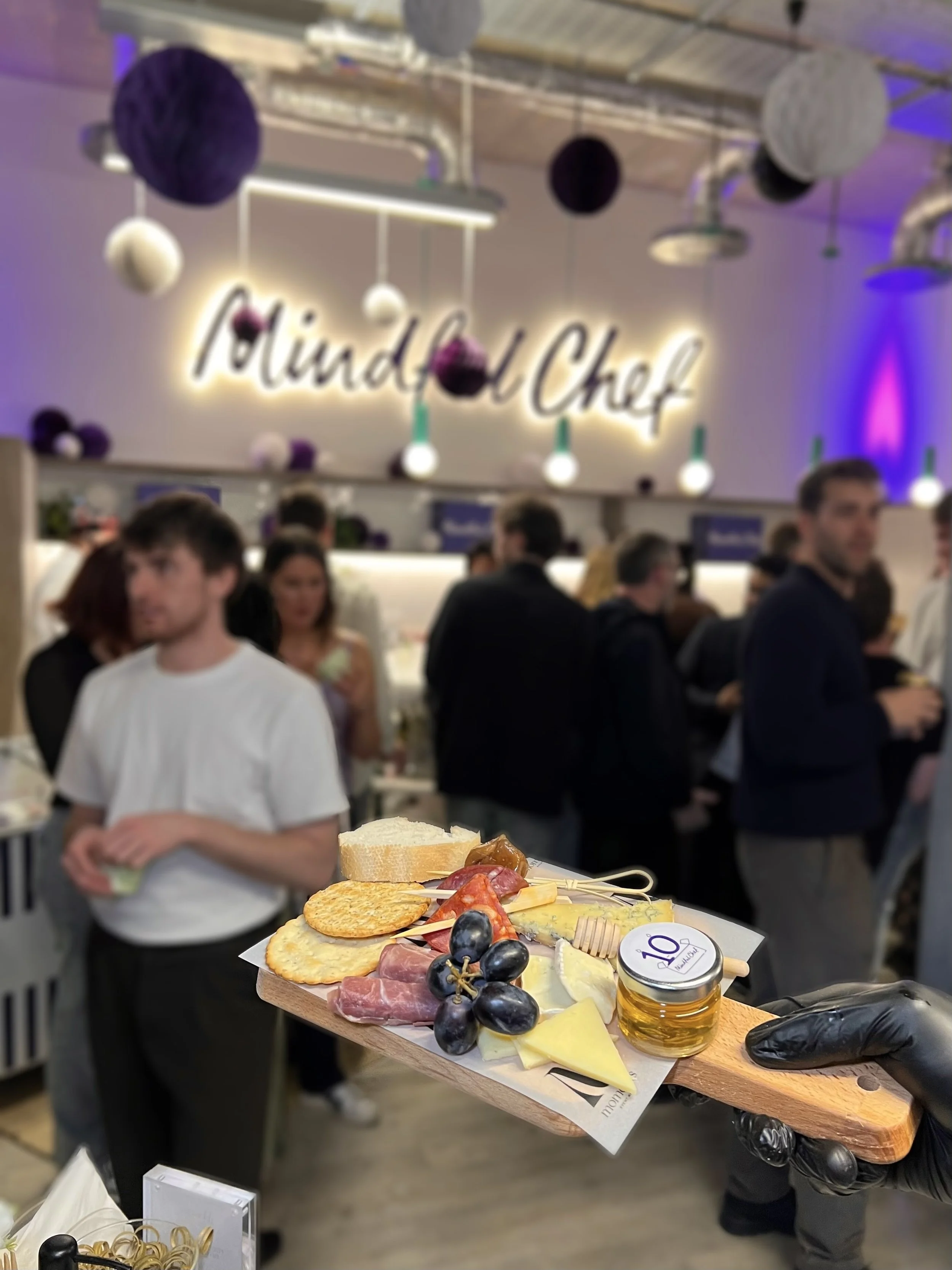 Mindful Chef 10 year anniversary celebration — charcuterie cart by Moments Event Hire