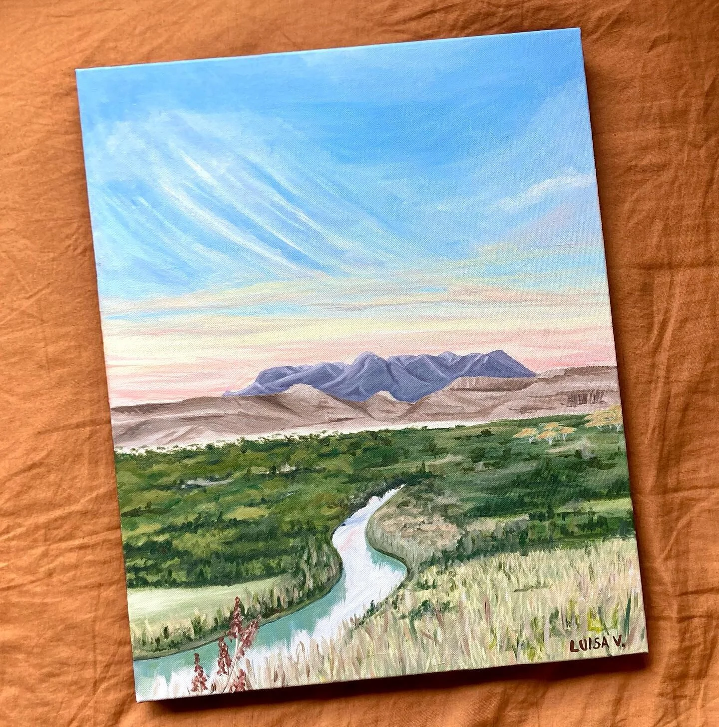 rio grande sunrise🌞

acrylic on canvas//acr&iacute;lico en lienzo

i left austin last spring to explore latin america and discover pieces of myself i knew i could only see once removed from what was familiar to me. when i came back in october, i sta