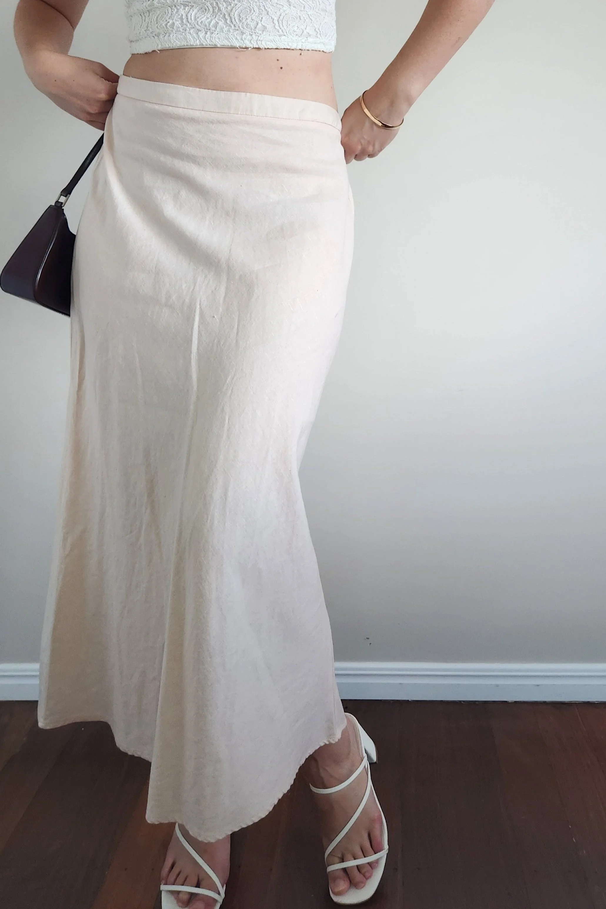 Nude Lucy Baby Pink Linen Skirt