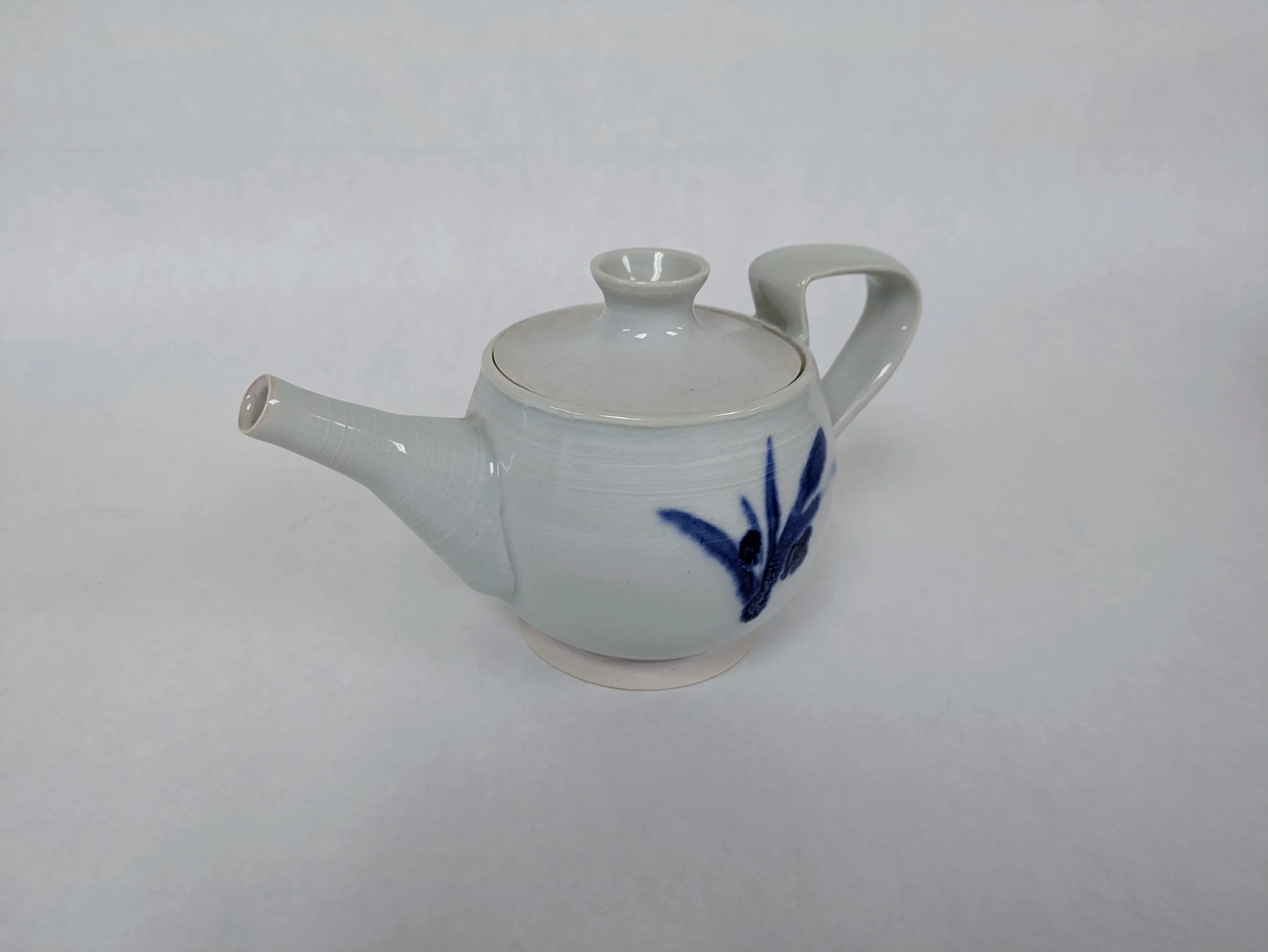 porcelain, blue stain, clear glaze