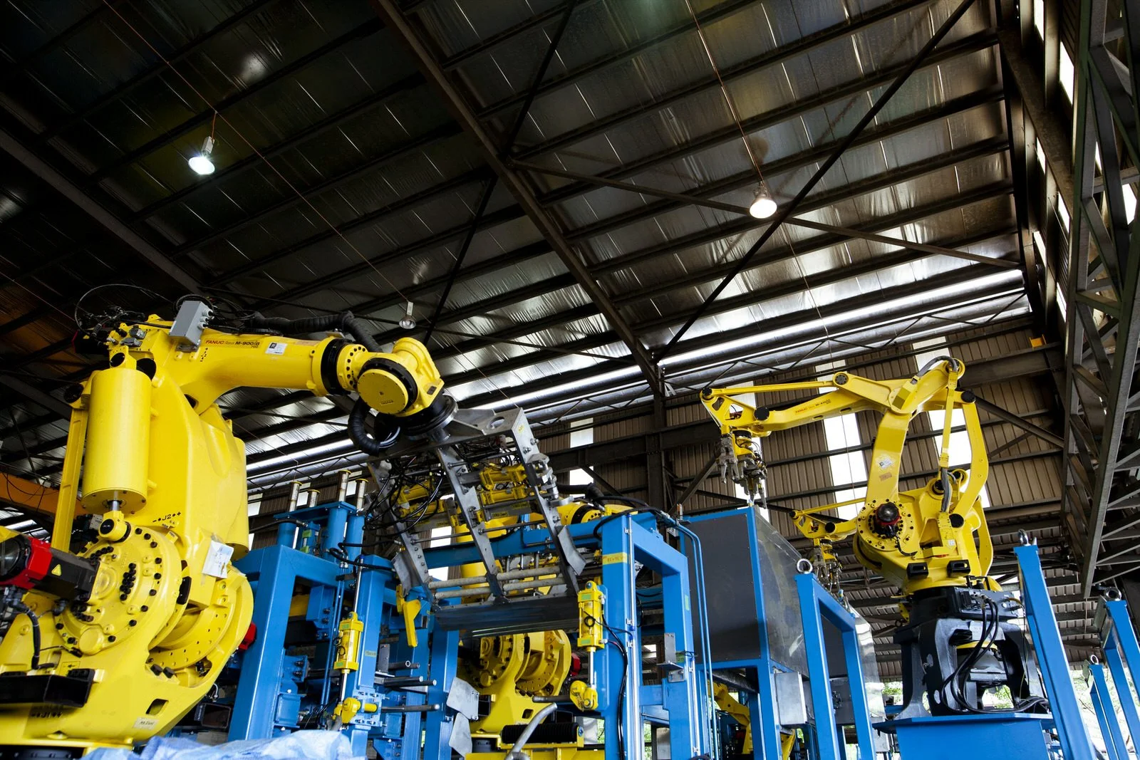 fabrication factory, robotic arm