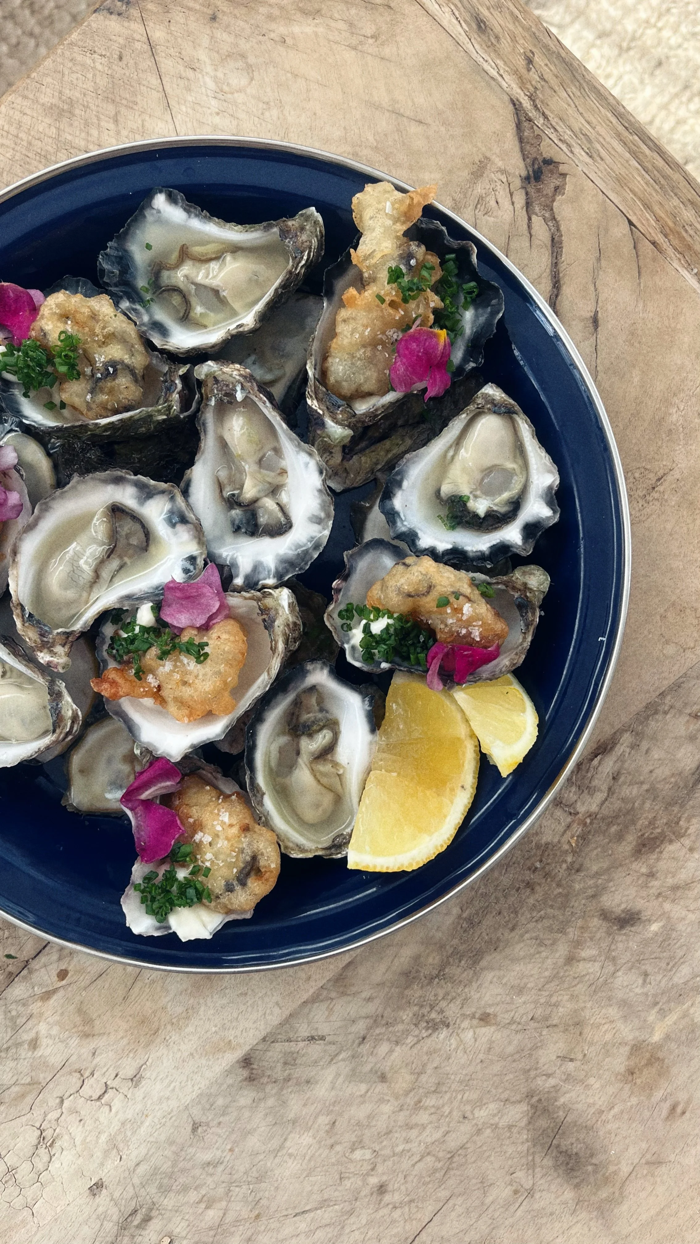 Fresh and Fried Rock Oysters, Lemon Aioli.