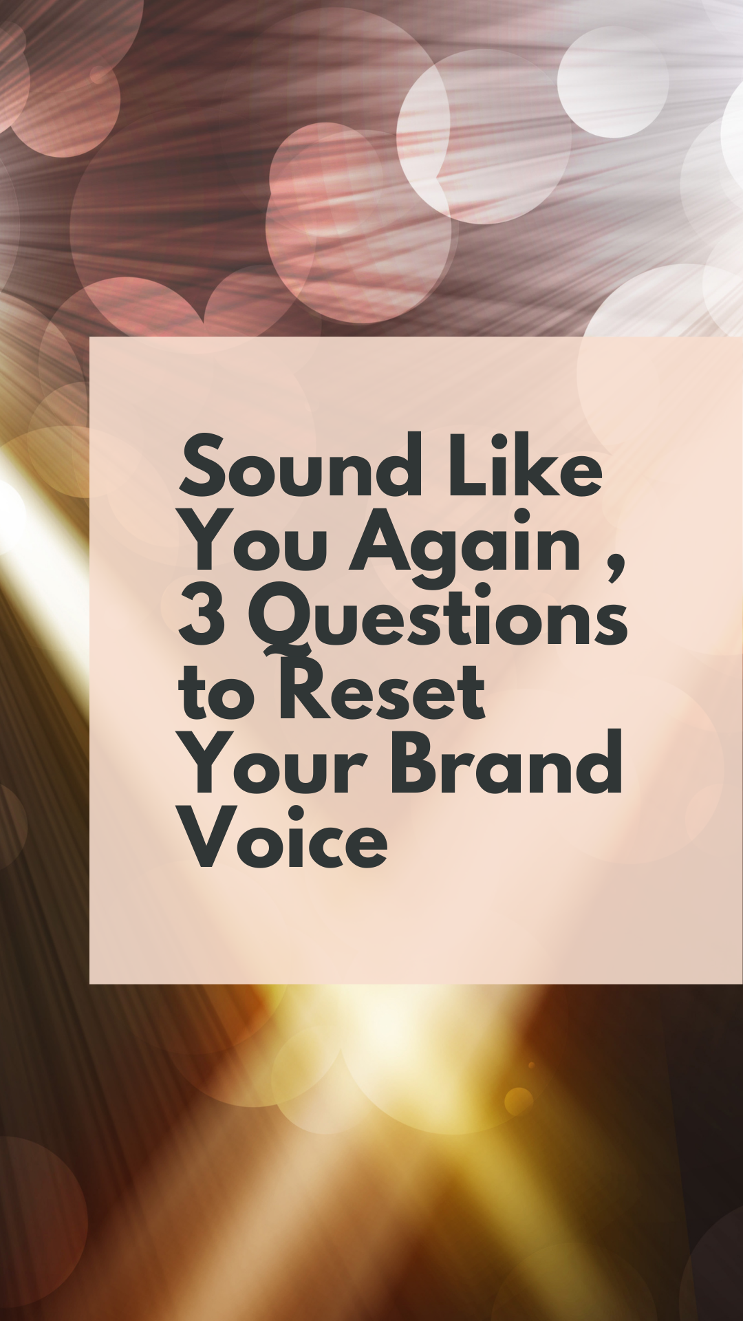 Three Questions That Reconnect You to Your Real Voice