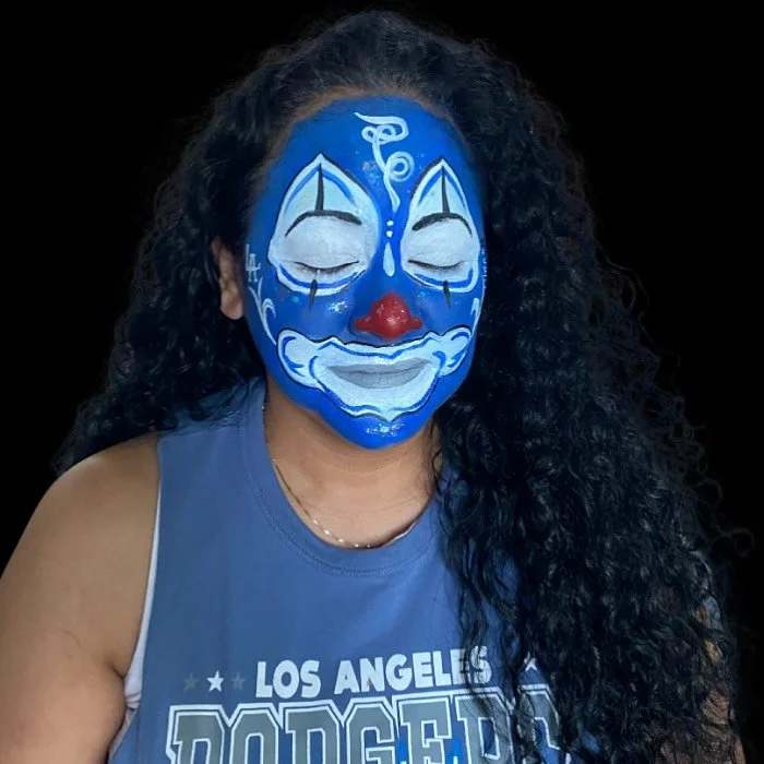 Did my best with Mark Machado&rsquo;s chola &lsquo;toon mask @toons_mart! Thank you, @lulu_cruz for bleeding blue 💙