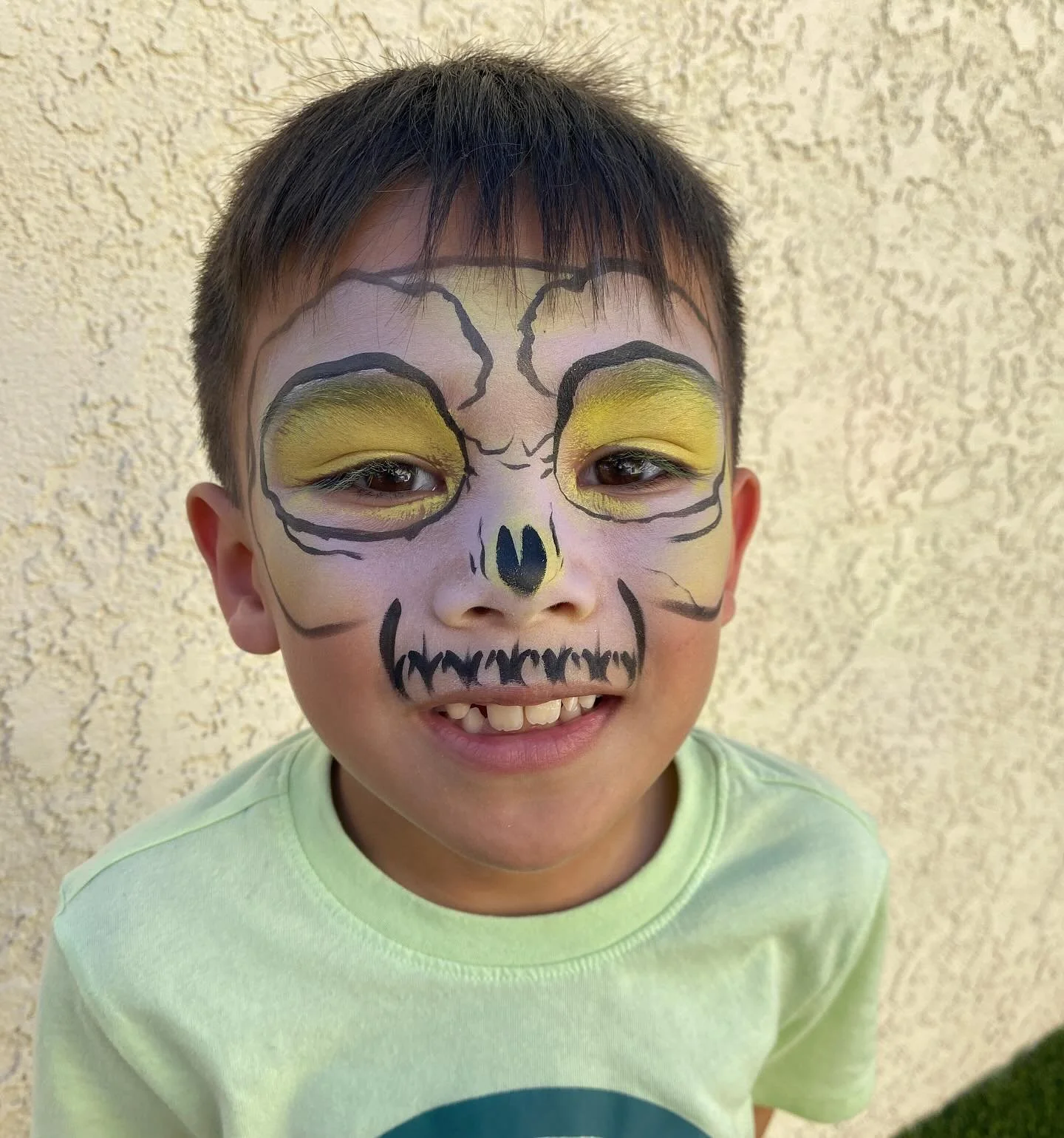 Happy ghost skull for this joyful lad! #ghostskull