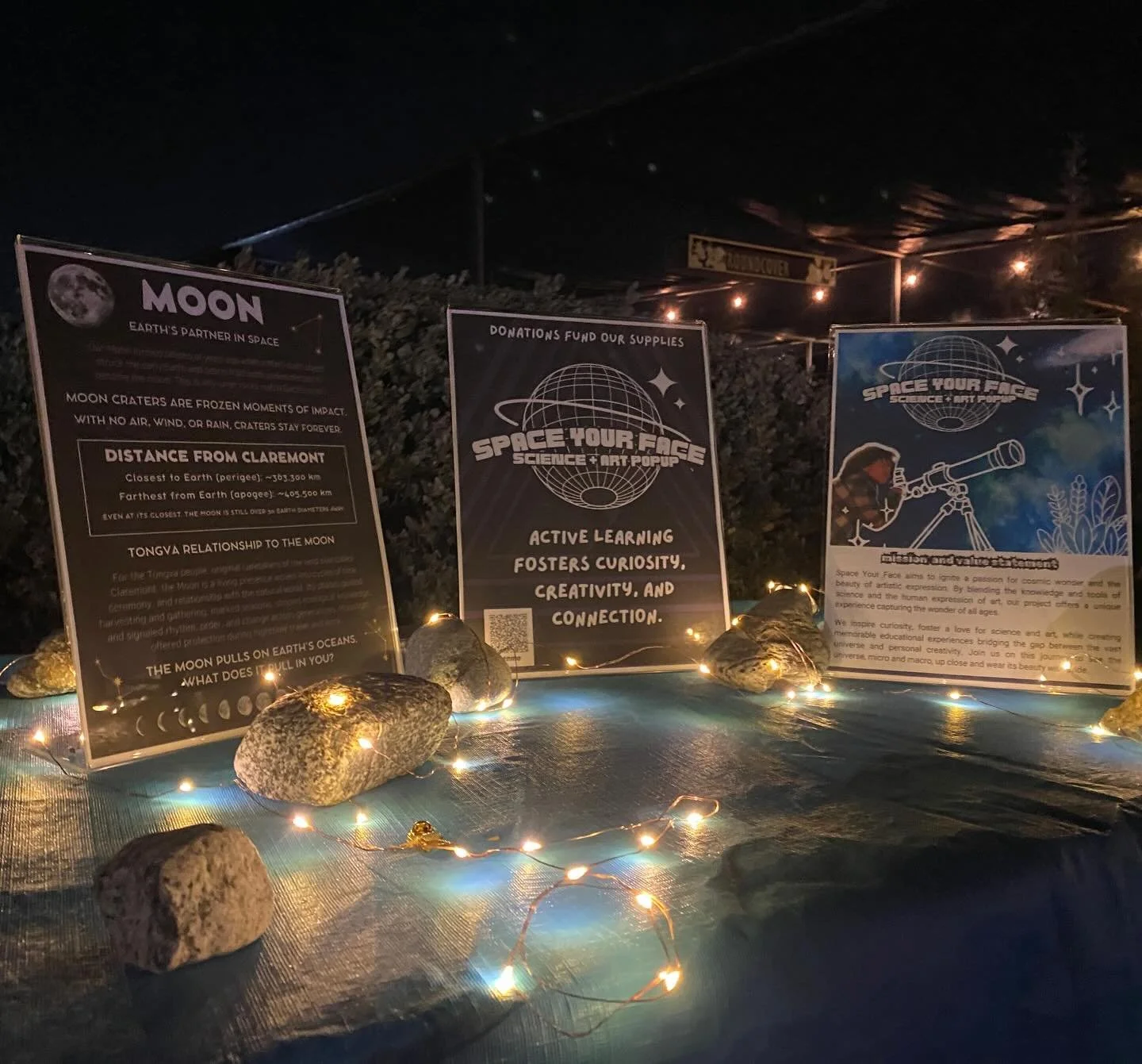 Another production of Space Your Face @californiabotanicgarden &mdash; #luminarianights! A blessing to provide micro and macro education to the mass. Keep curious &mdash; this is how change occurs.