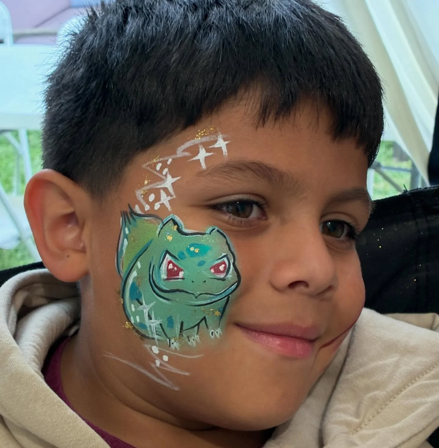 Grateful to Carina for booking me for Natalia&rsquo;s life celebration and love for bugs! Fun fact! I studied entomology during my time in undergrad at UC Davis. #goaggies! #pokemonfacepaint