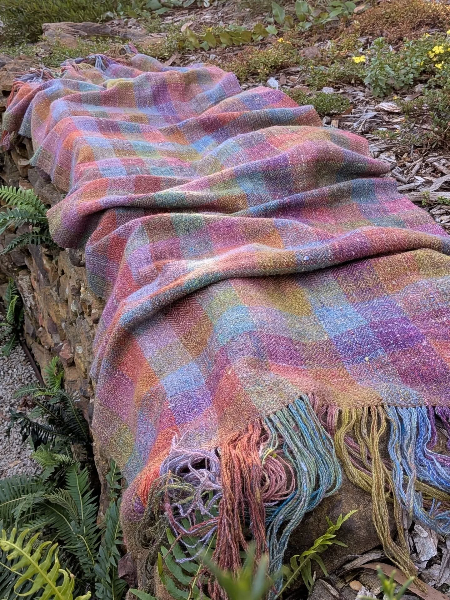 The Travelling Shawl is ready to fly... we're heading to Italy, Switzerland and the UK! What makes it a travelling shawl? I'm travelling with minimal luggage, so I needed a piece that would work across a range of conditions. 

I spun a blend of silk 