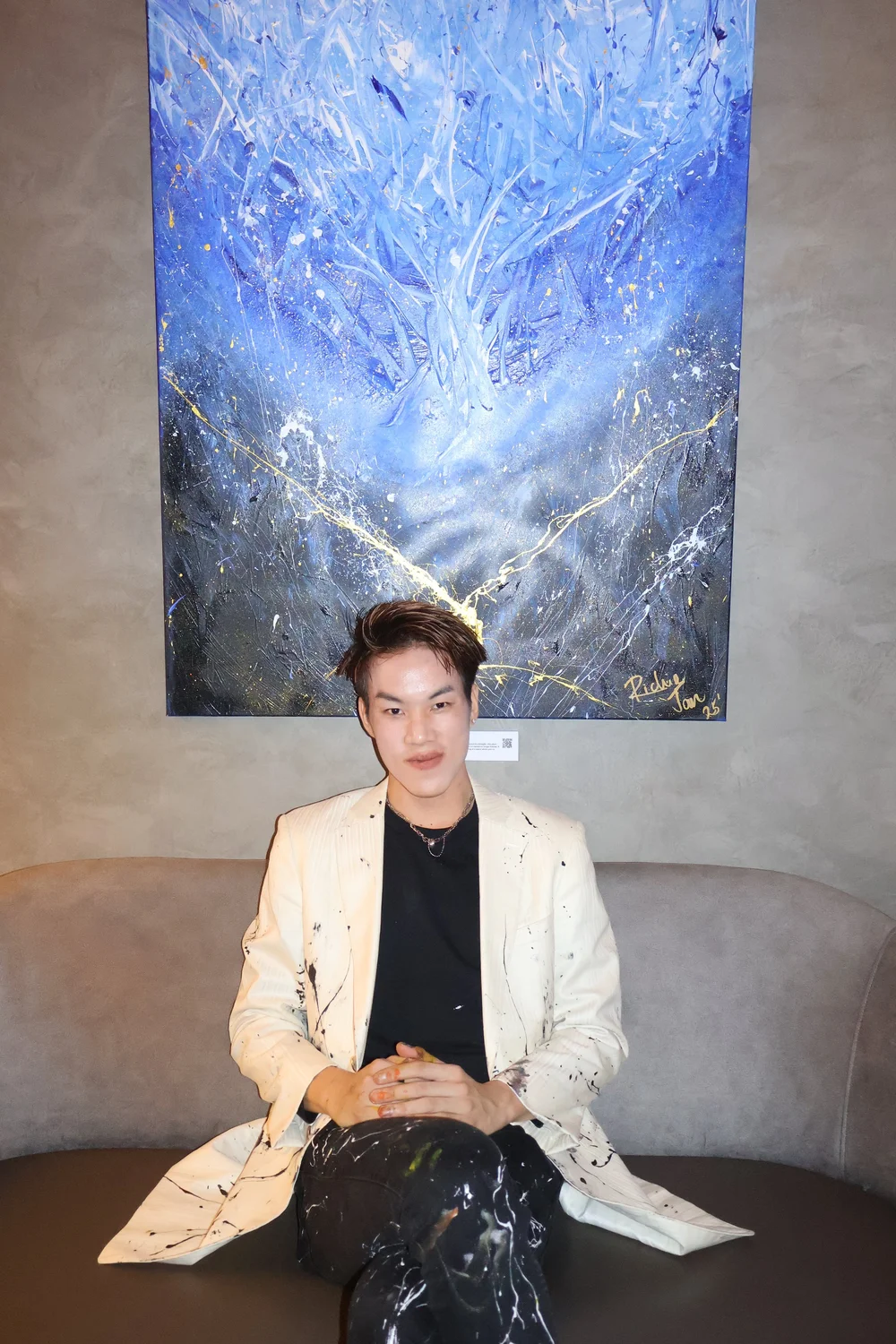 Richie Tan in the studio