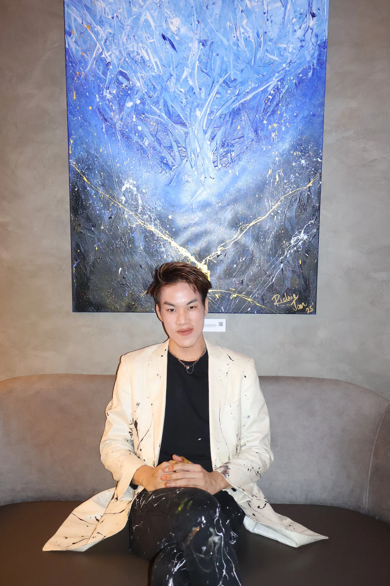 Richie Tan in the studio