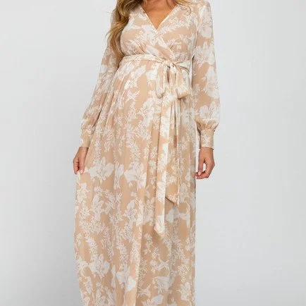 Maternity Dress Floral Maxi