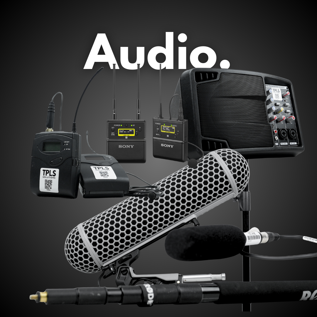 Audio Rental - Boom, Radio Mic, Top Mic, Shoutbox, Sony, Sennheiser