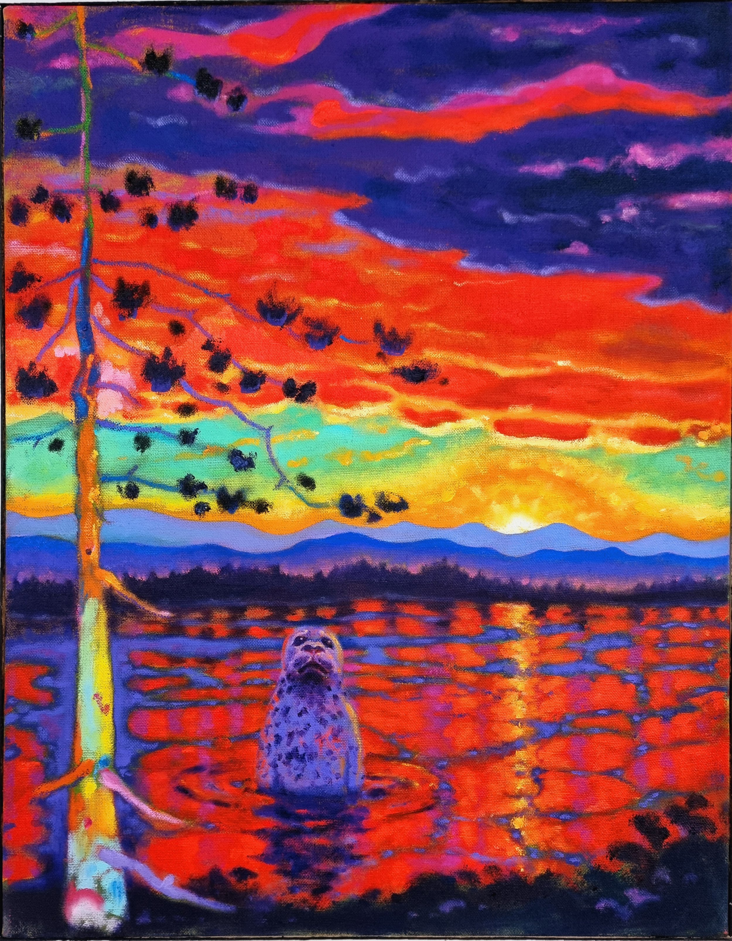 Being by the River 70x55cm Oil on canvas 2025