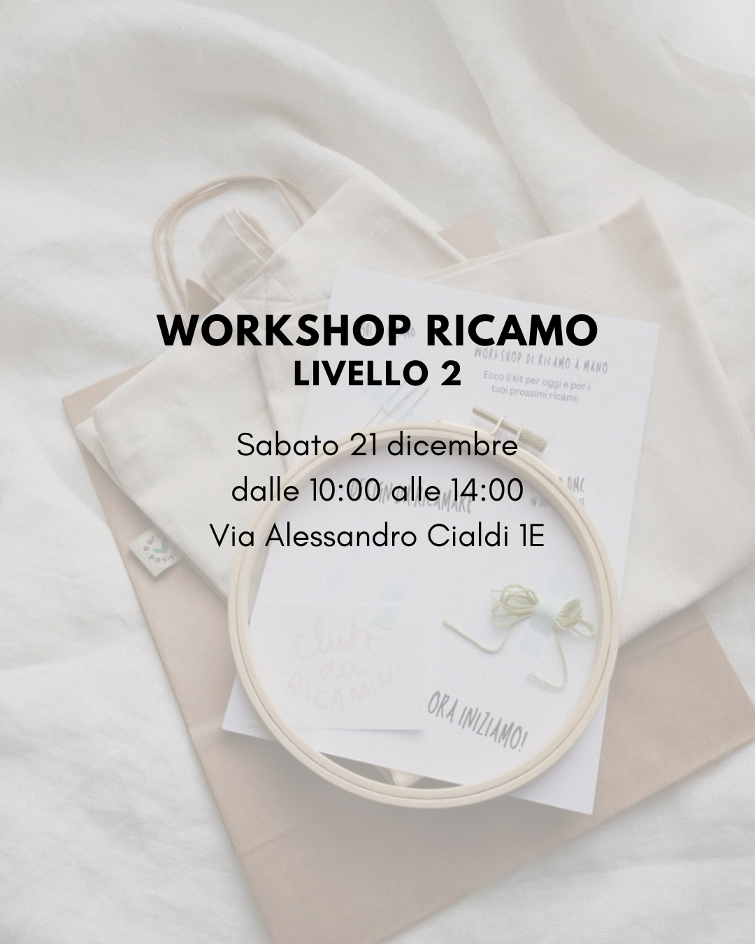 Workshop di ricamo livello 2 - 21 dicembre