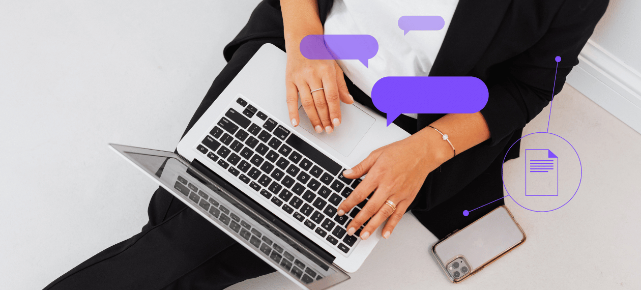 Person managing an email campaign on a laptop