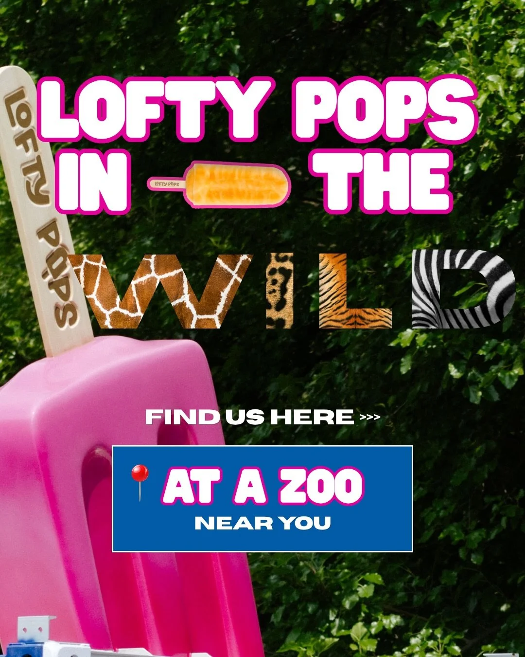 Lofty Pops in the wild 🦓🍓

You can now find us at the Detroit Zoo, Toledo Zoo, Henry Vilas Zoo, Milwaukee County Zoo, and Brookfield Zoo Chicago!

If you grab some Lofty Pops on your next zoo day, tag us so we can follow along on your adventure 👀
