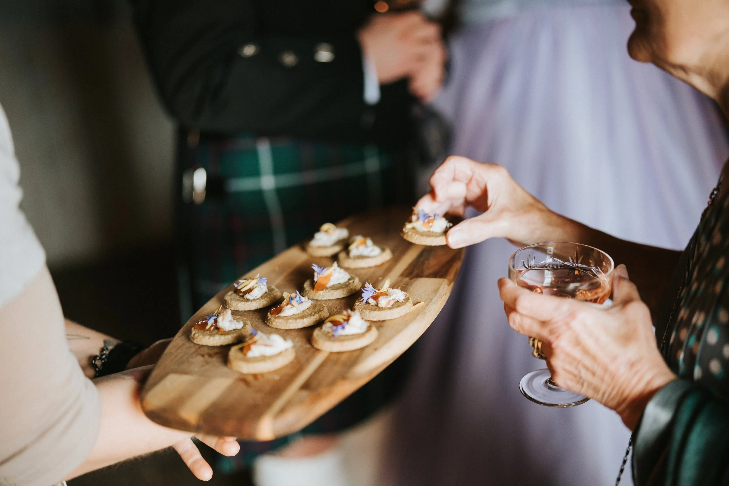 Scottish wedding canapes