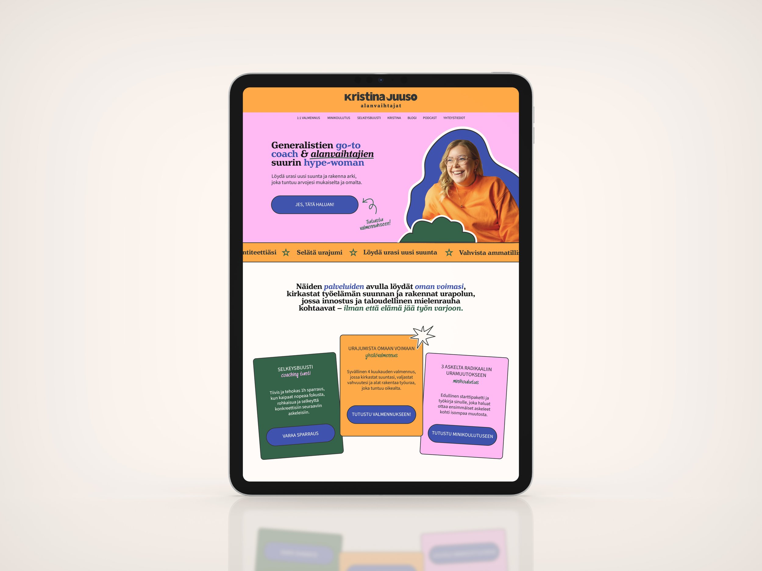 Asiantuntijayrittäjälle toteutetut nettisivut