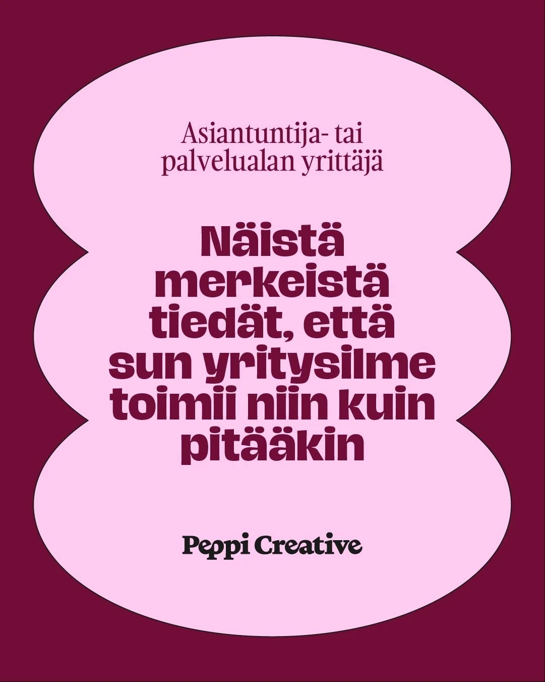 Jos sun br&auml;ndi ei ihan viel&auml; tee t&auml;t&auml; kaikkea, niin m&auml; haluan ty&ouml;skennell&auml; sun kanssa, jotta saadaan luotua sulle br&auml;ndi-ilme, joka oikeasti toimii. 💪

Laita mulle viesti&auml;, niin jutellaan! 🫶

#pienyritt&