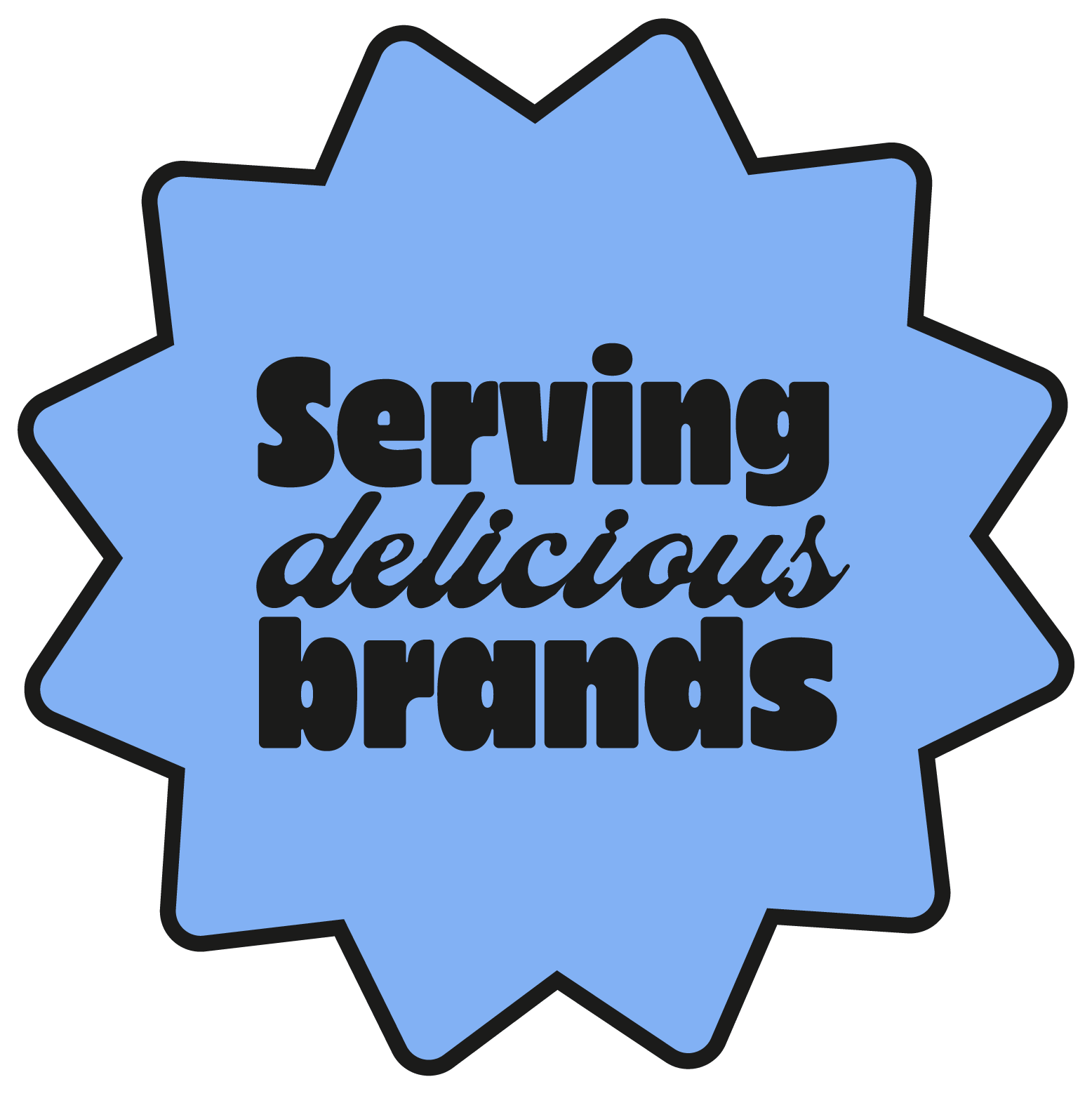 Serving delicious brands - liikkuva tarra