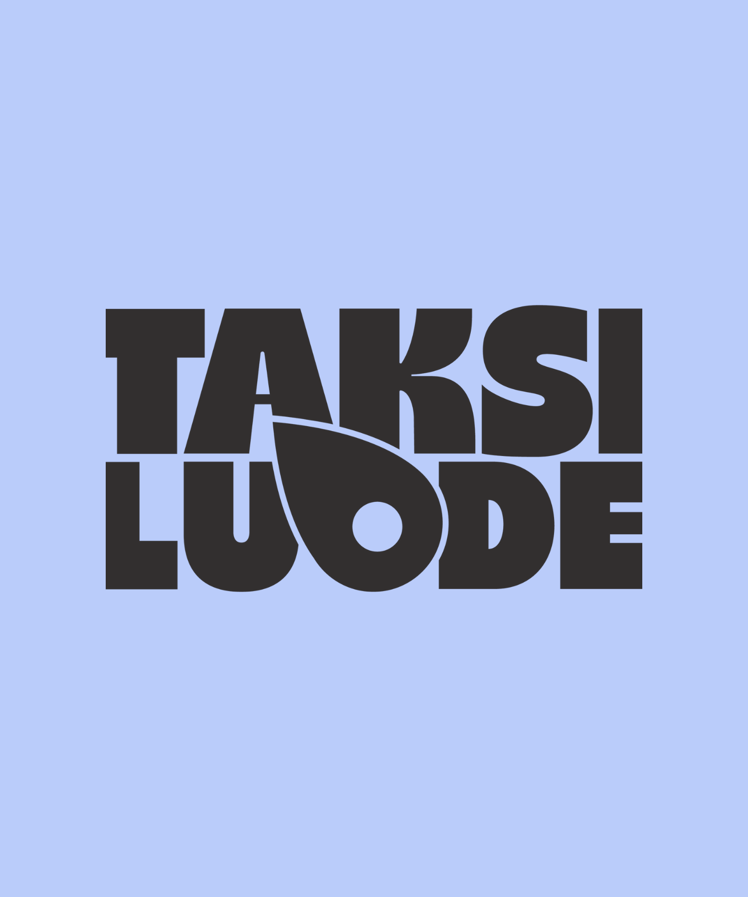 'TAKSI LUODE' -logo sinisellä taustalla
