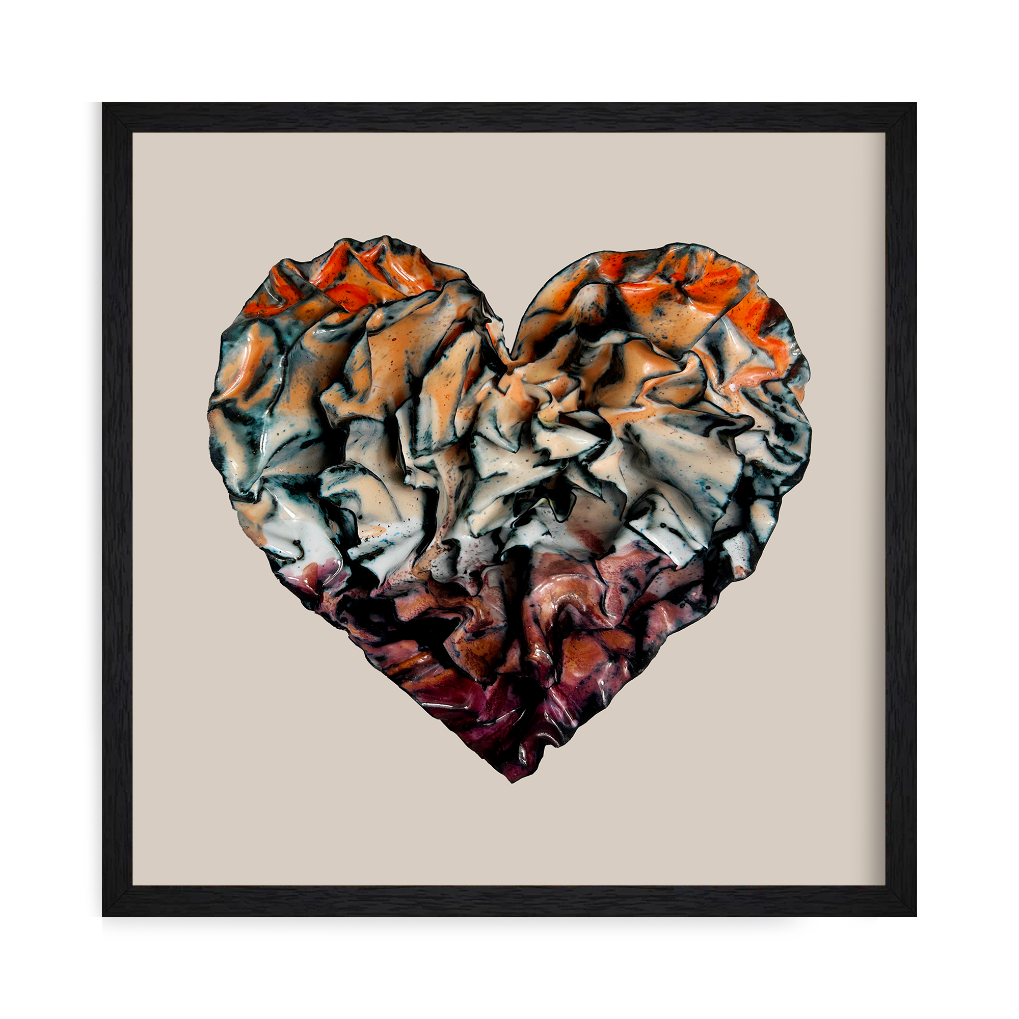 framed lesbian pride heart art print by Sherry Been, with soft layered color and emotional presence. (Copy)