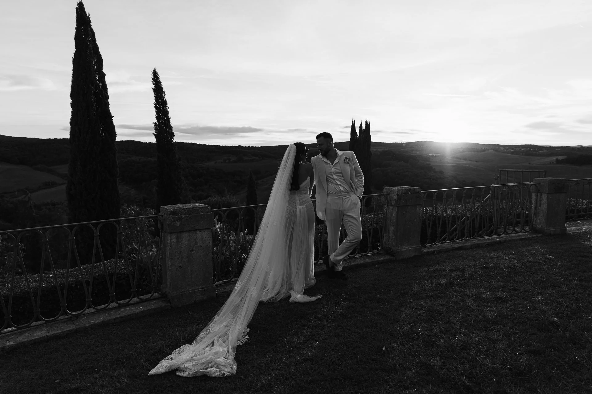 Bride and Groom, Timeless Wedding in Tuscany