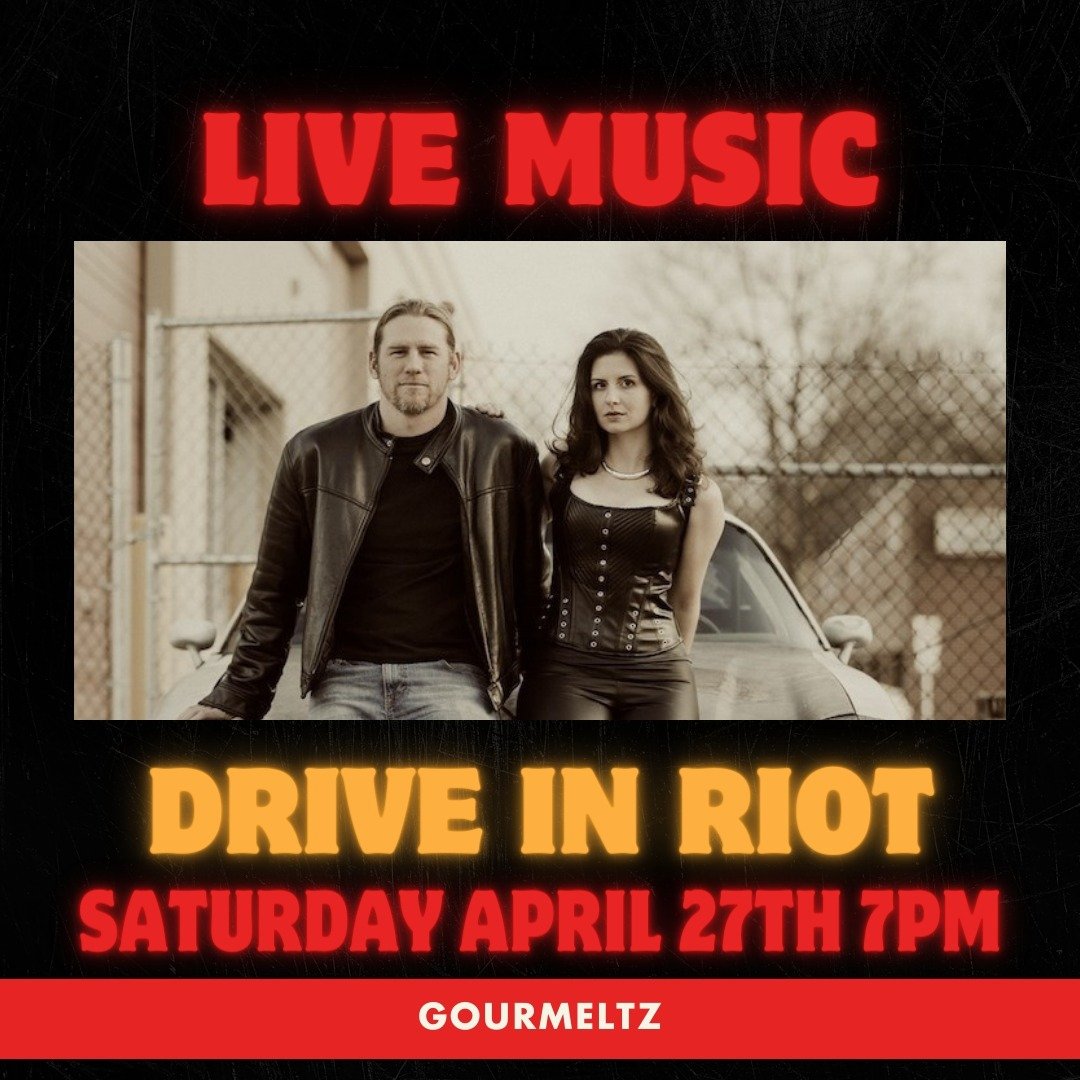 🎸🎶 This Saturday, get ready for a blast from the past with live music from Drive In Riot at Gourmeltz! Drive In Riot brings to life the spirit of vintage blues rock. 🚗🎤

Experience an electrifying mix of original music and classics from icons lik