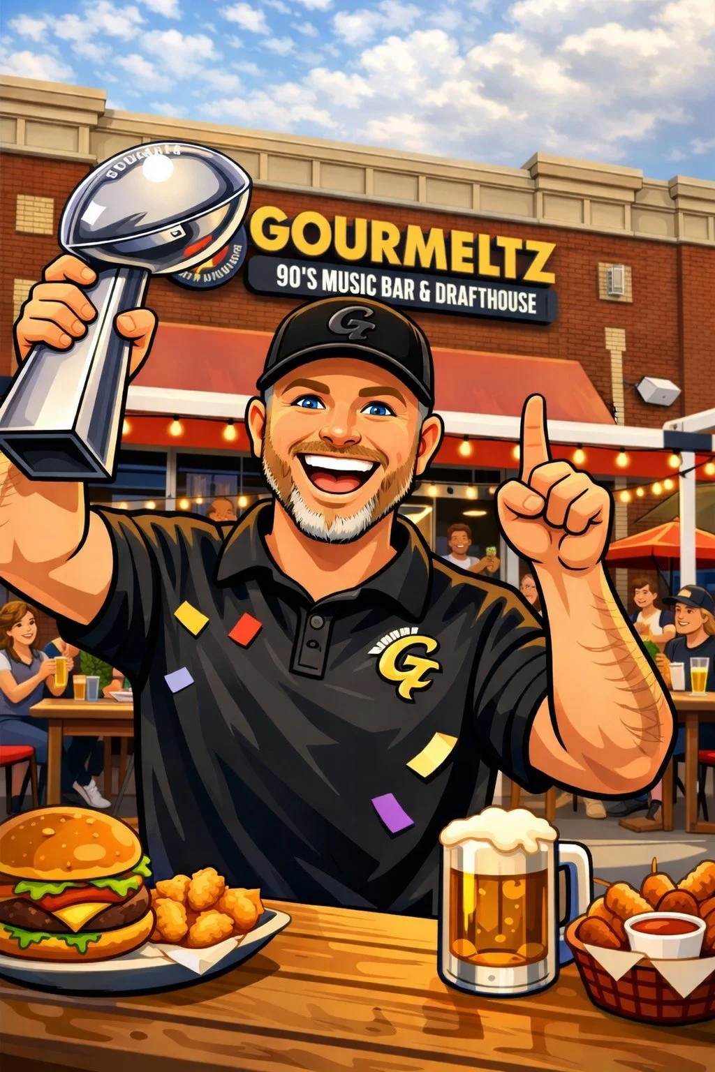 🏟️ Super Bowl Sunday just got MELTIER at Gourmeltz! 🏈🔥

This Sunday, Feb 8th &ndash; it's Super Bowl LX rematch vibes: Patriots vs. Seahawks at Levi&rsquo;s Stadium, and we're bringing the ultimate watch party right here! 

Big screens blasting ev