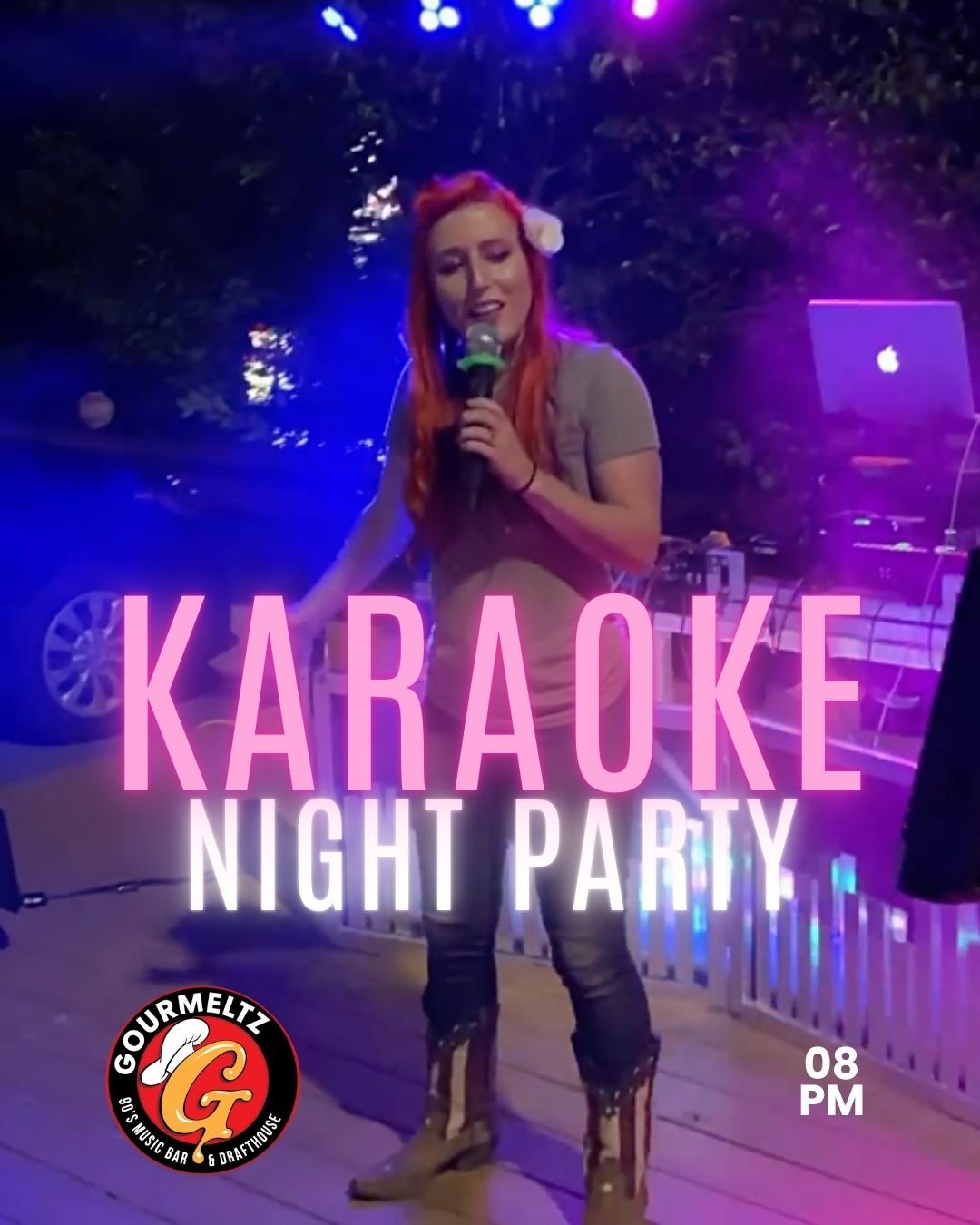Your stage awaits 🎤 Karaoke kicks off at 8pm &mdash; sing your heart out and cheer on your friends!