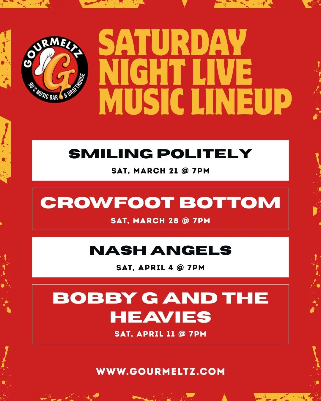 Live band Saturday at Gourmeltz! 🎸🔥
Who&rsquo;s coming out for some music and eats? Drop a 🎶 in the comments!