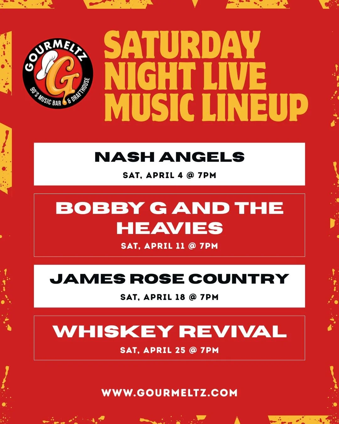 Nothing beats live music on a Saturday night 🎶 Thanks to everyone who comes out and makes Gourmeltz the place to be! Hope to see you this weekend!