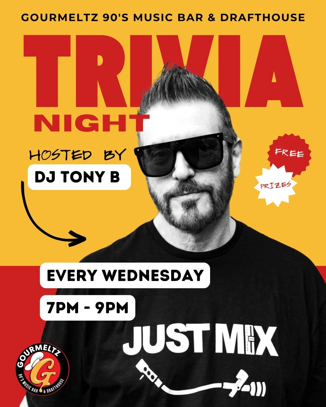 Warning: Wednesday nights at Gourmeltz may cause excessive confidence in your useless knowledge. 🤓 Trivia Night every Wed 7&ndash;9 PM with DJ Tony B. Come prove you actually paid attention in the 90s. 😂

📍 10013 Patriot Hwy, Fredericksburg, VA

#